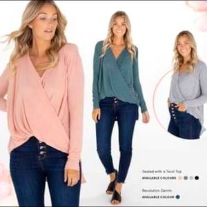 NWT - Silver Icing Vero Moda Wrap Top